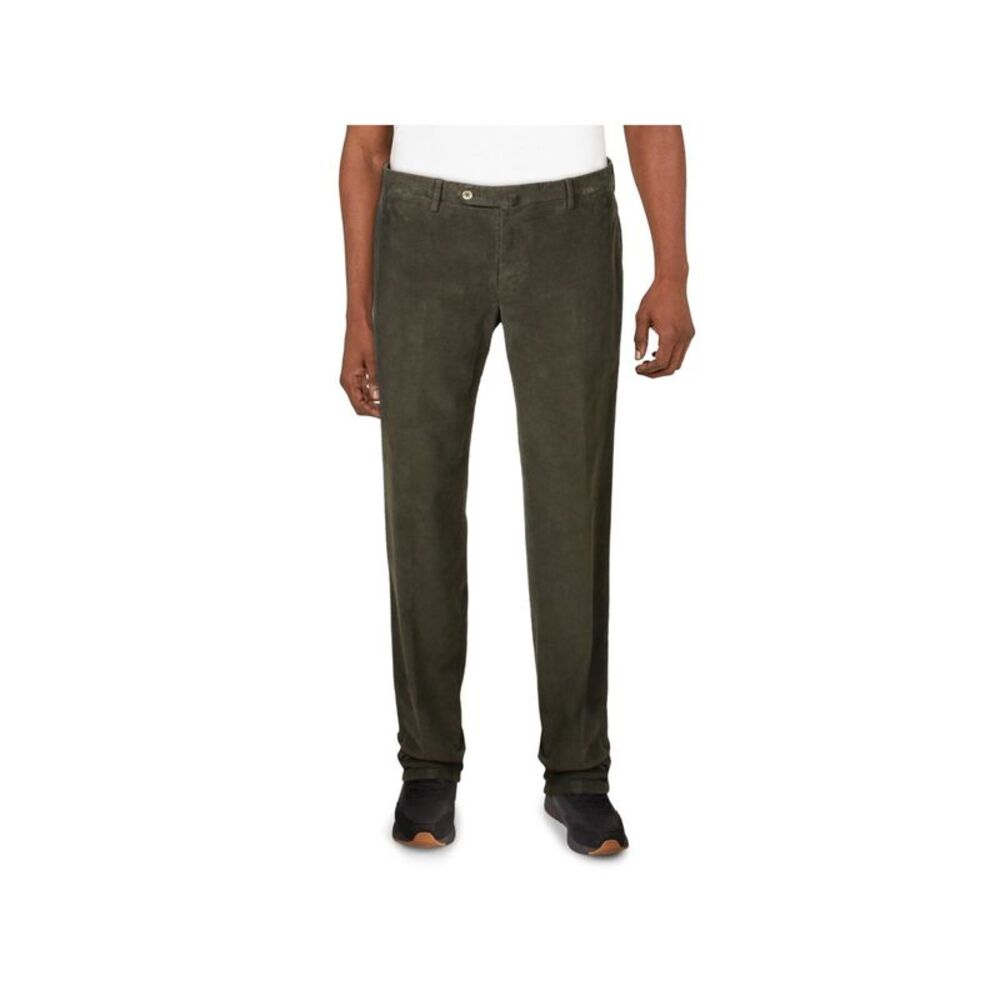TORIN OPIFICIO Mens Gray Flat Front, Stretch, Regular Fit Pants 50